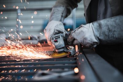 Manufacturing waste on a factory floor